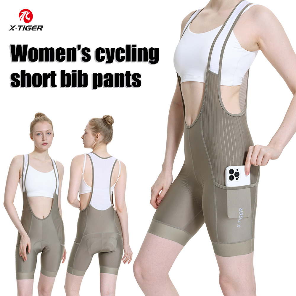 Mountain Biking Shorts Women - X-TIGER Women's Cycling Bib Shorts UV