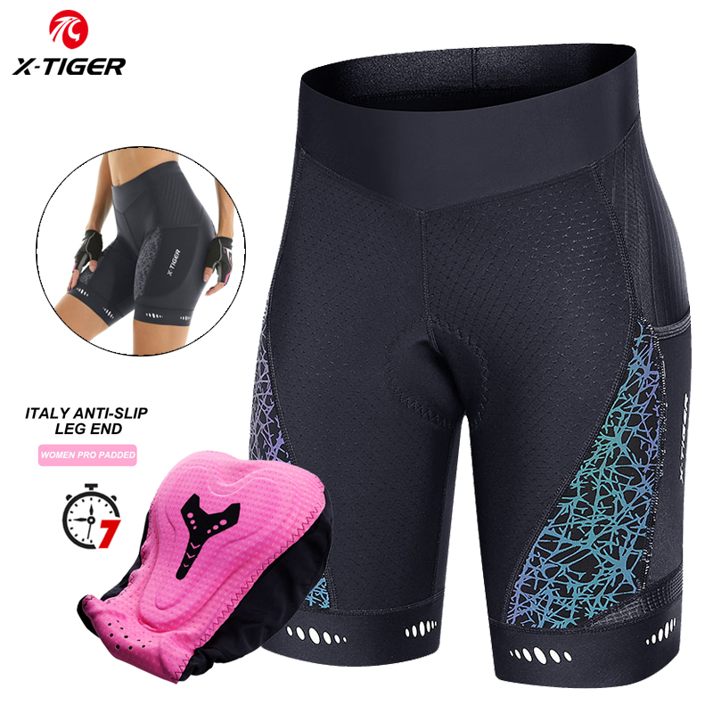 Mountain Biking Shorts Women - X-TIGER Cycling Shorts Women's Bicycle Shorts
