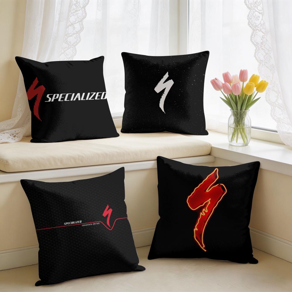 Mountain Biking Logo - S-Specialized Mountain Bike Logo Cushion Cover