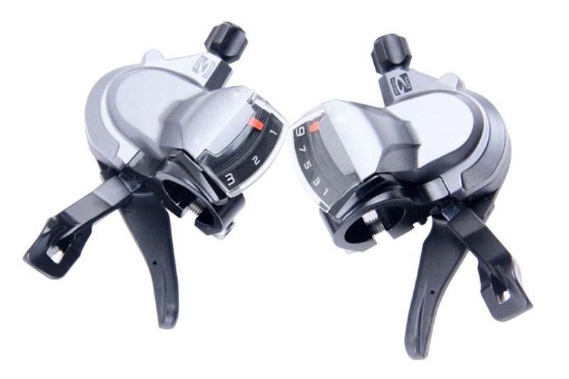 Mountain Biking Logo - Bicycle Derailleur with Logo, Shift Lever,